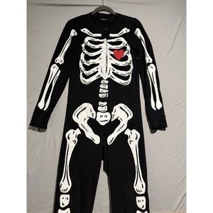 old navy skeleton bones one piece pajamas loungewear, unisex medium #1556